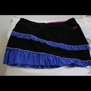 Black and blue sports skort